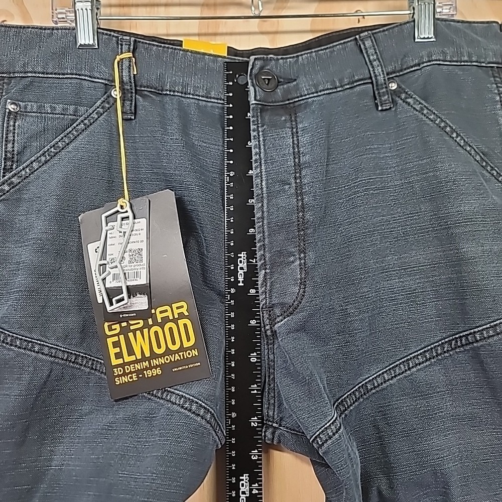 G-Star Raw Jeans 5620 Elwood 3D Regular Mens 34x34‎ Gray Bornite Double Knee NWT - Picture 5 of 16